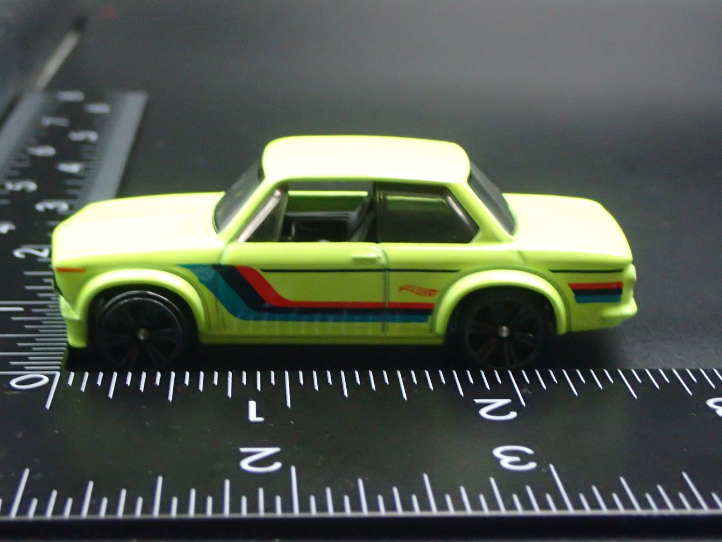 1966-1977 BMW 2002 NEON GREEN 1:64 SCALE COLLECTIBLE DIORAMA DIECAST MODEL CAR