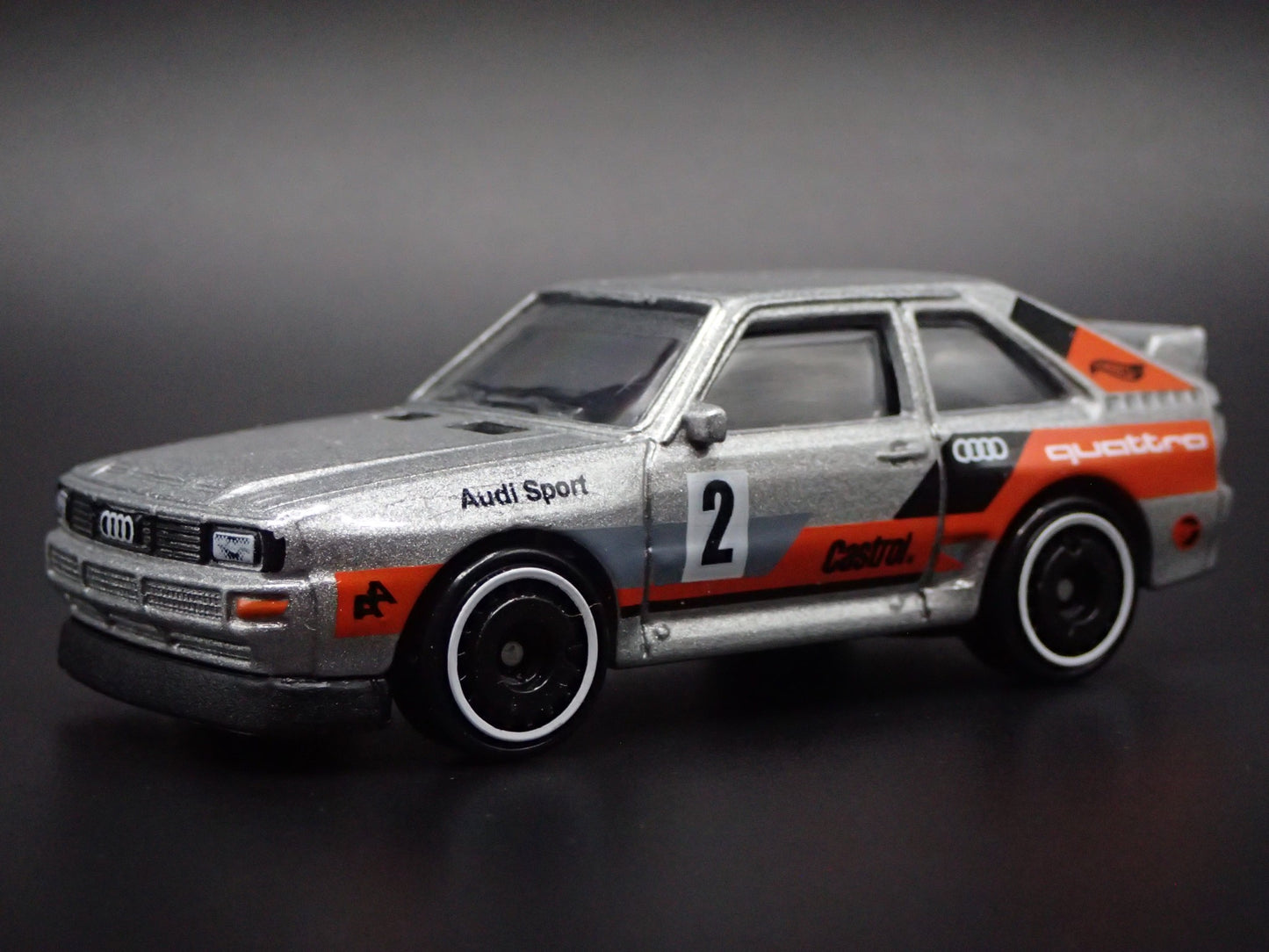 1980-1991 AUDI SPORT QUATTRO SILVER 1:64 SCALE COLLECTIBLE DIECAST MODEL CAR