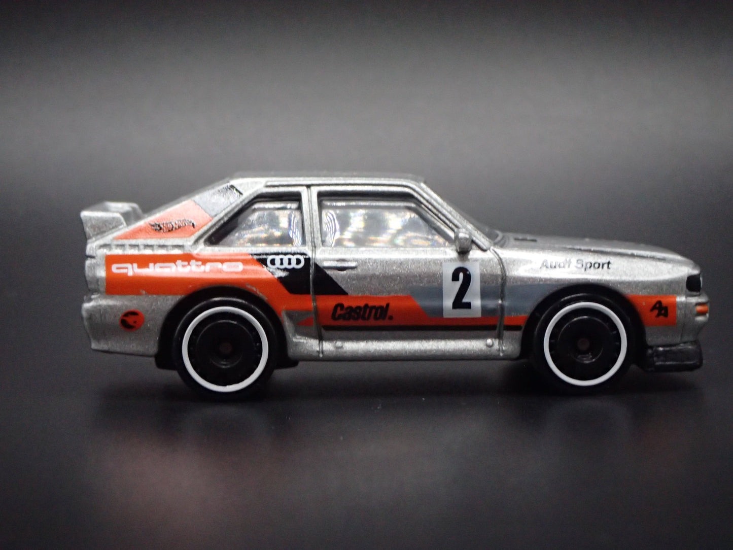 1980-1991 AUDI SPORT QUATTRO SILVER 1:64 SCALE COLLECTIBLE DIECAST MODEL CAR