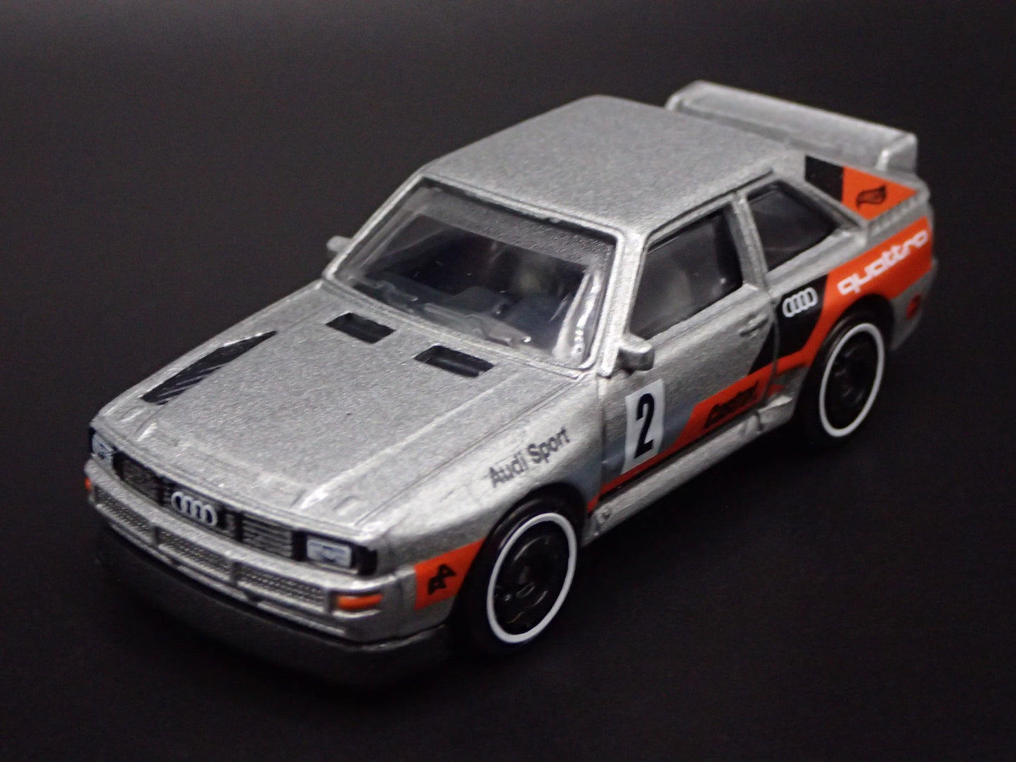 1980-1991 AUDI SPORT QUATTRO SILVER 1:64 SCALE COLLECTIBLE DIECAST MODEL CAR
