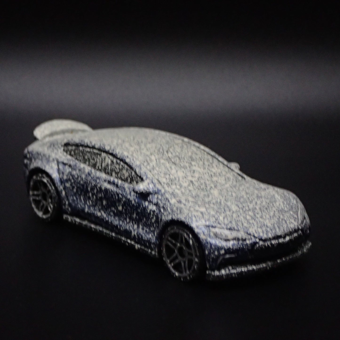 2012-2016 TESLA MODEL S ABANDONED BLUE 1/64 SCALE DIORAMA DIECAST MODEL CAR