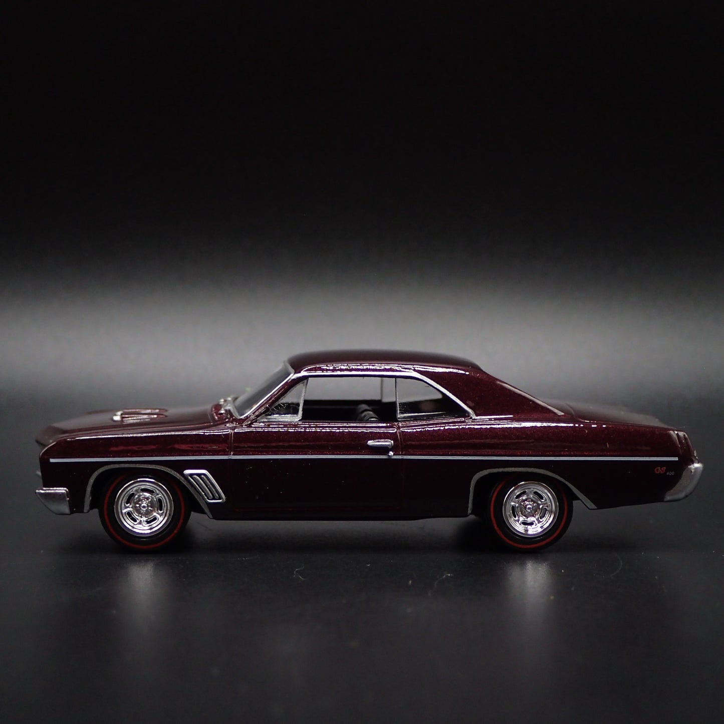 1967 67 BUICK GS 400 BURGUNDY 1:64 SCALE COLLECTIBLE DIORAMA DIECAST MODEL CAR