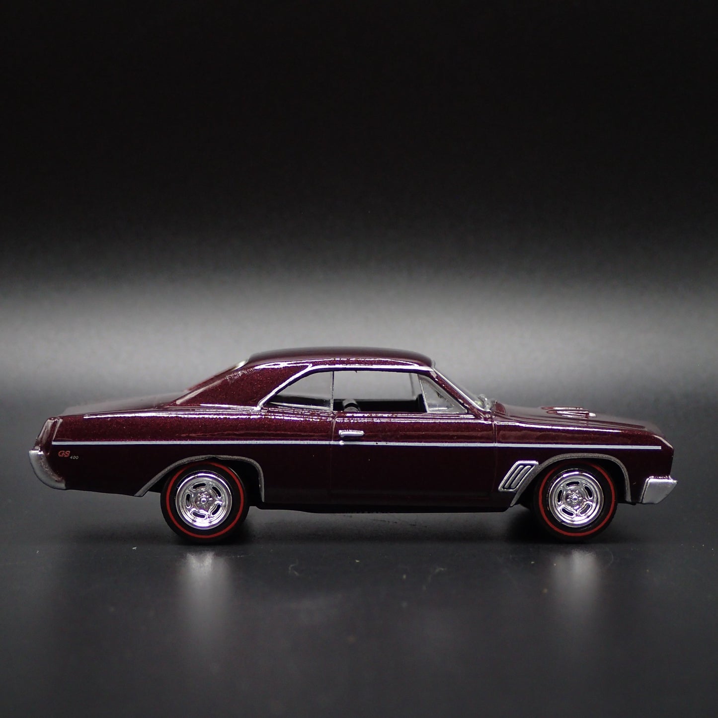 1967 67 BUICK GS 400 BURGUNDY 1:64 SCALE COLLECTIBLE DIORAMA DIECAST MODEL CAR