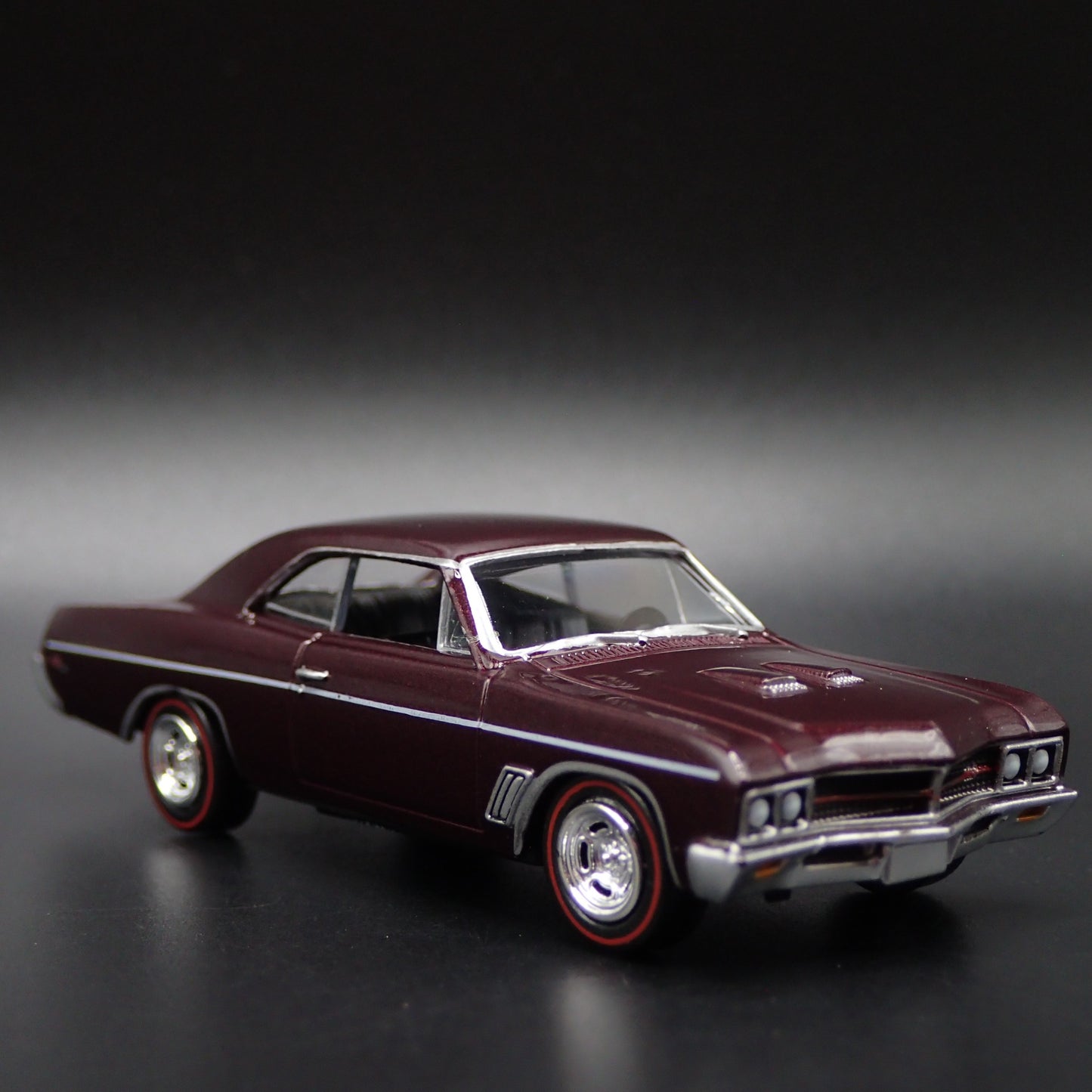 1967 67 BUICK GS 400 BURGUNDY 1:64 SCALE COLLECTIBLE DIORAMA DIECAST MODEL CAR