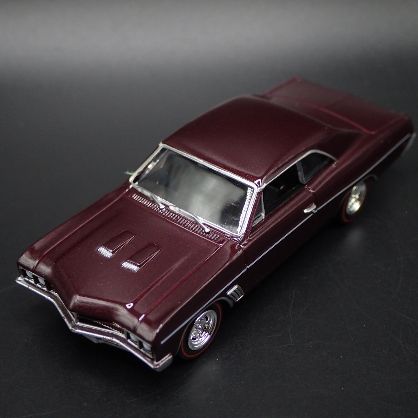 1967 67 BUICK GS 400 BURGUNDY 1:64 SCALE COLLECTIBLE DIORAMA DIECAST MODEL CAR