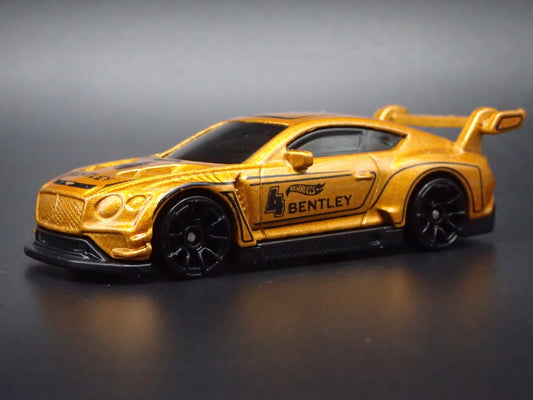 2018-2024 BENTLEY CONTINENTAL GT3 GOLD 1:64 SCALE DIORAMA DIECAST MODEL CAR
