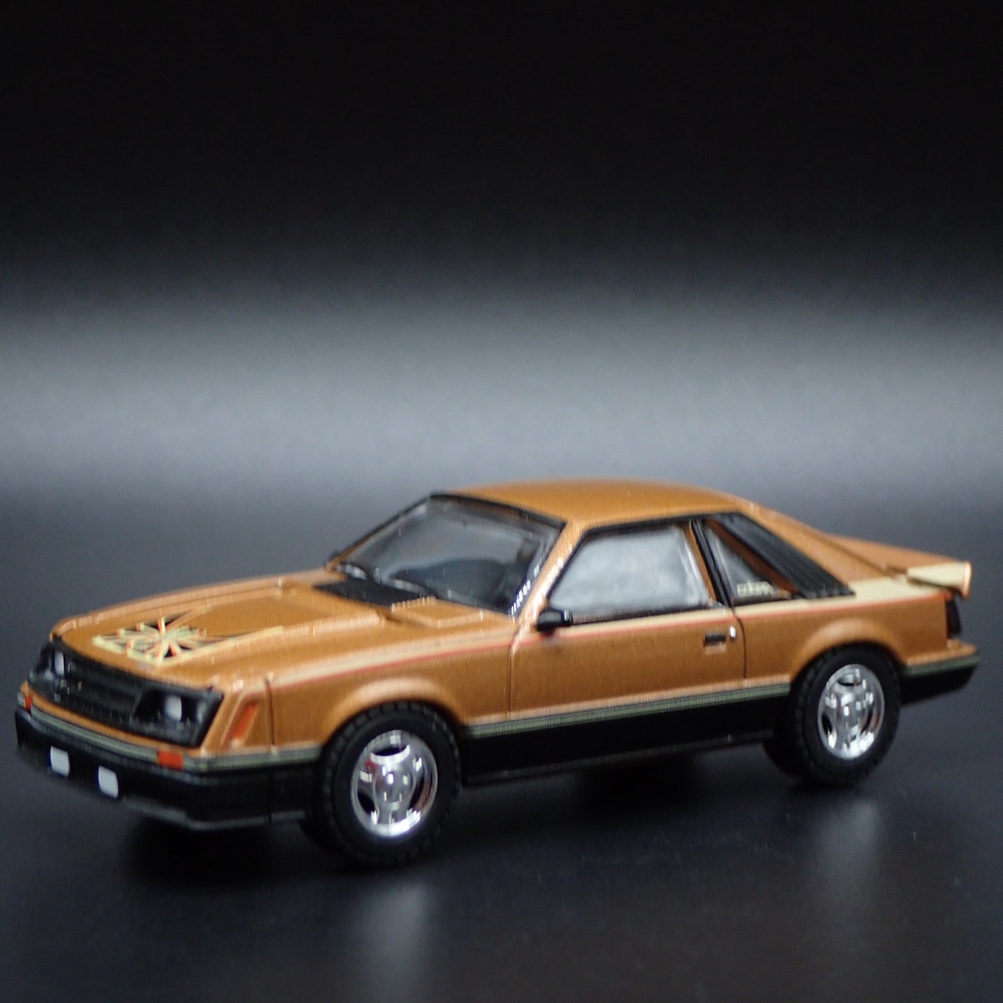 1980 80 FORD MUSTANG COBRA FOXBODY GOLD 1:64 SCALE COLLECTIBLE DIECAST MODEL CAR
