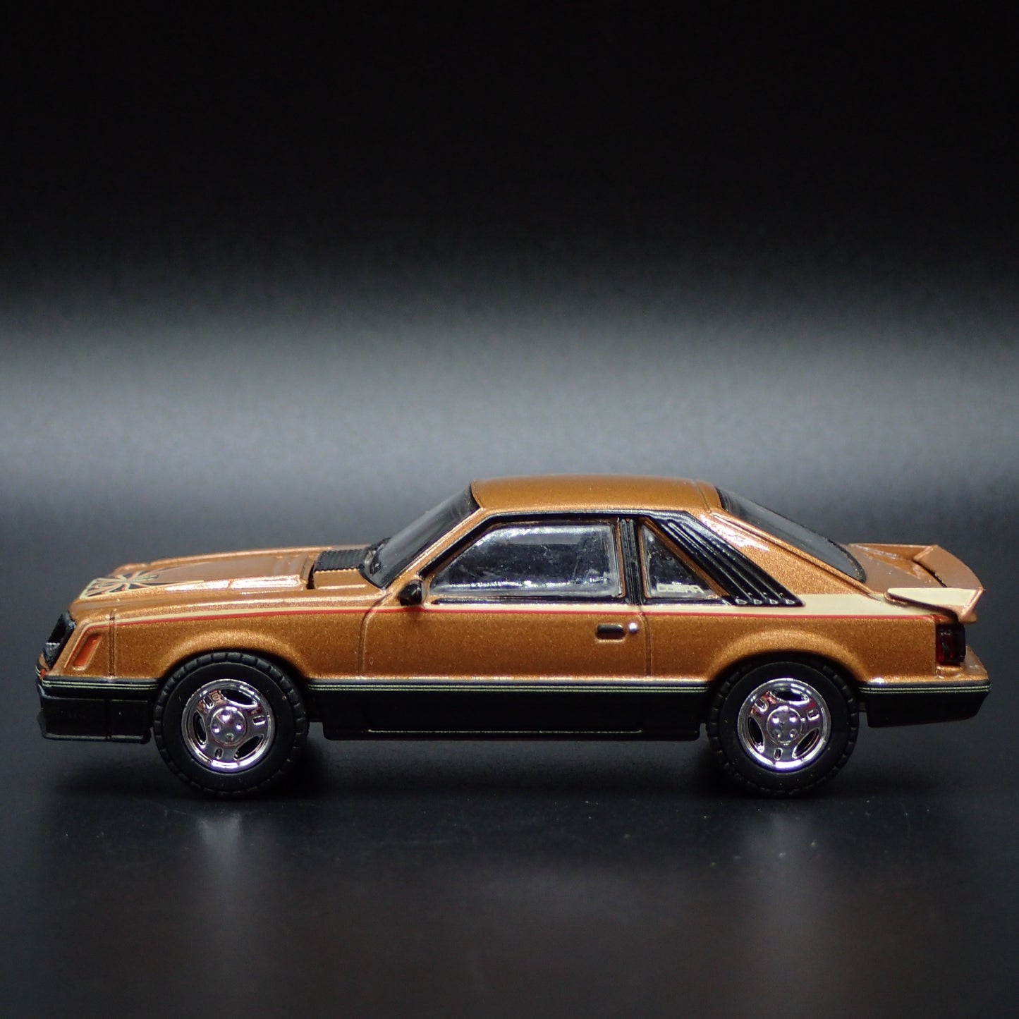 1980 80 FORD MUSTANG COBRA FOXBODY GOLD 1:64 SCALE COLLECTIBLE DIECAST MODEL CAR