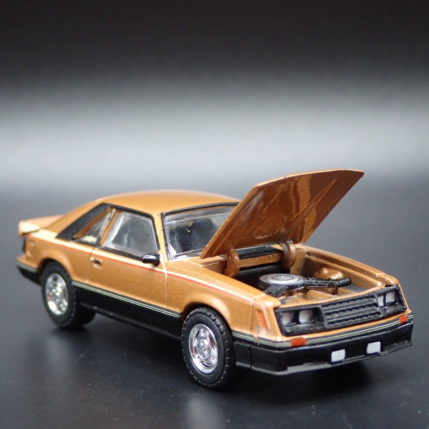 1980 80 FORD MUSTANG COBRA FOXBODY GOLD 1:64 SCALE COLLECTIBLE DIECAST MODEL CAR