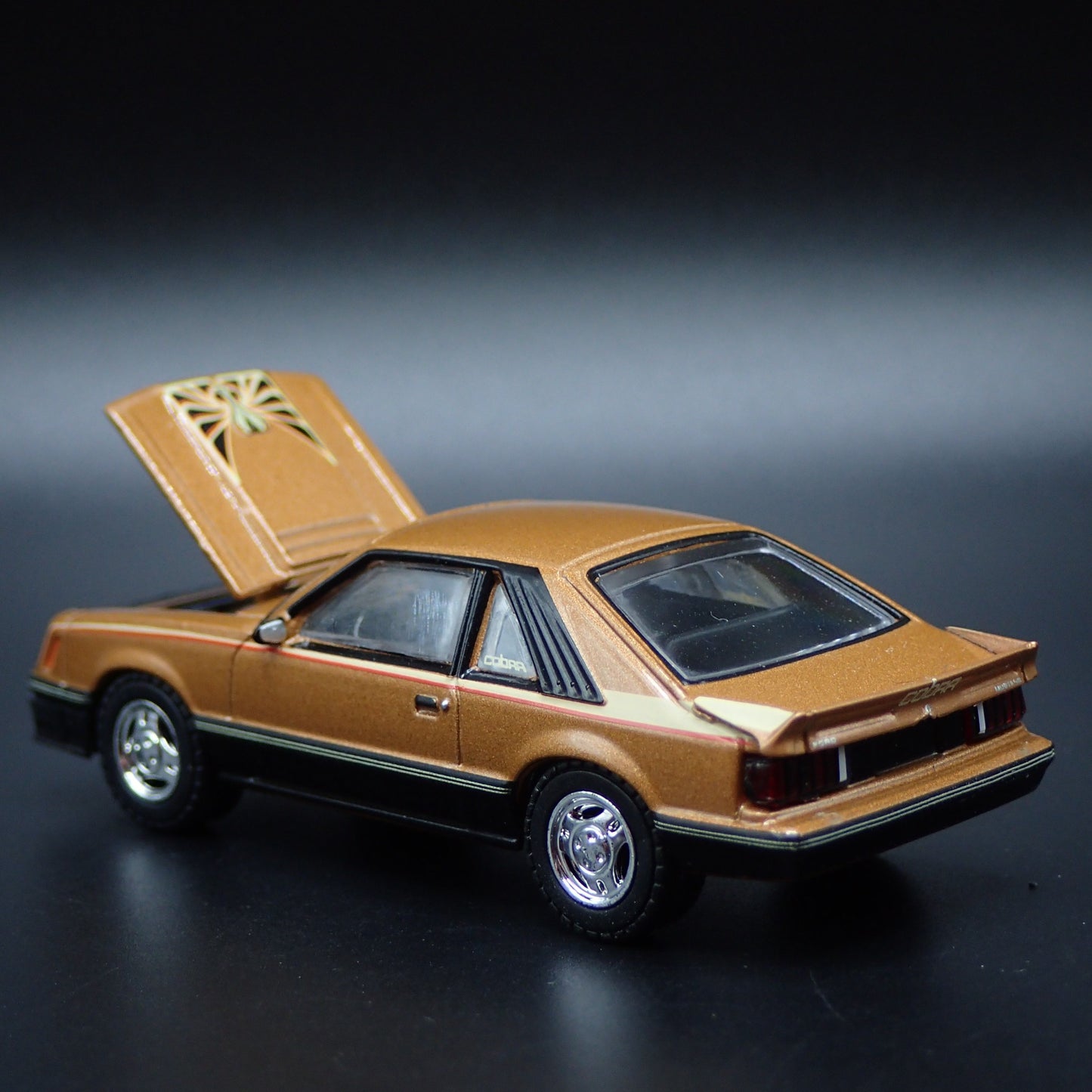 1980 80 FORD MUSTANG COBRA FOXBODY GOLD 1:64 SCALE COLLECTIBLE DIECAST MODEL CAR