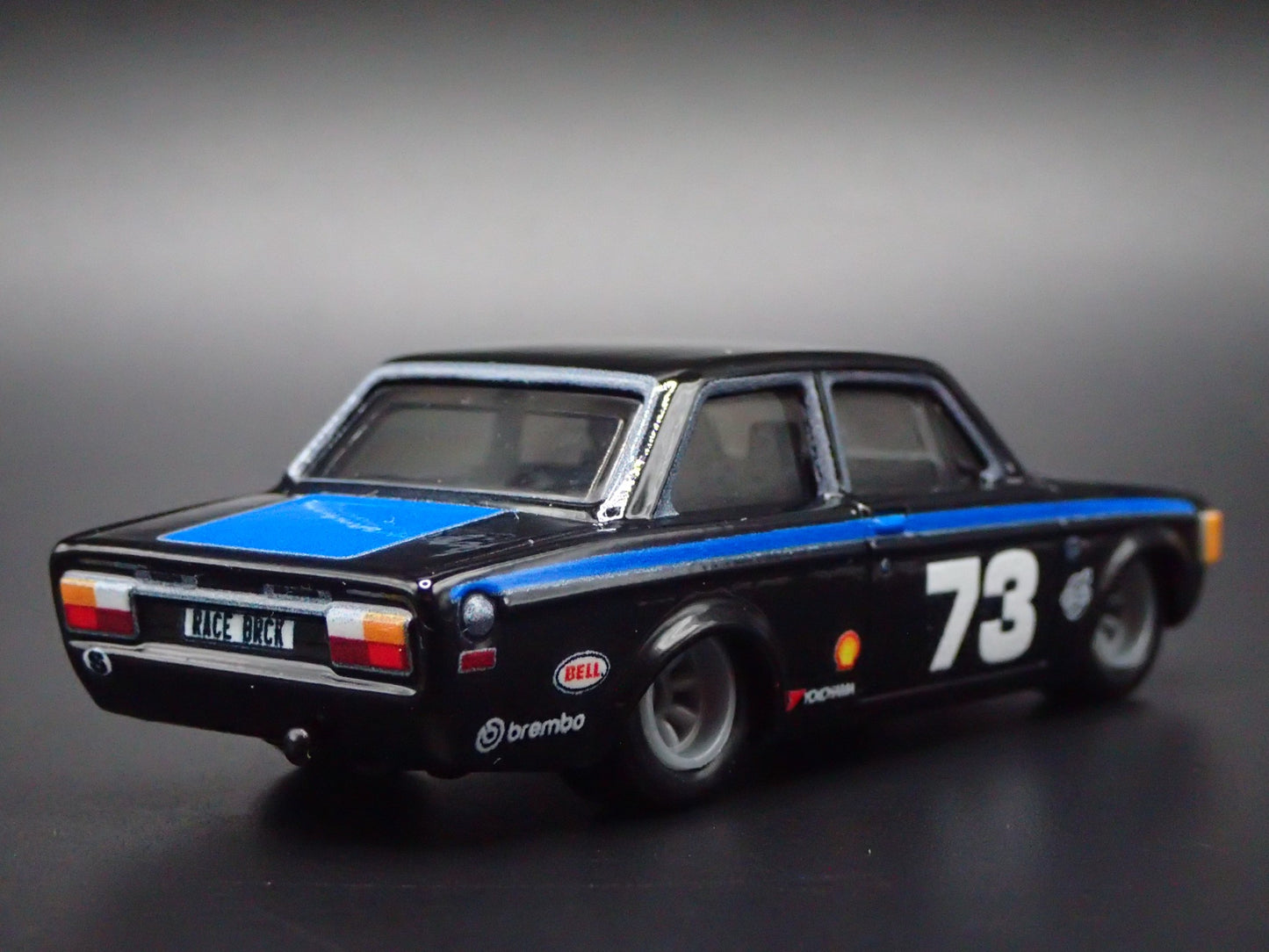 1973 73 VOLVO 142 GL 2 TWO DOOR BLACK RARE 1:64 SCALE DIORAMA DIECAST MODEL CAR