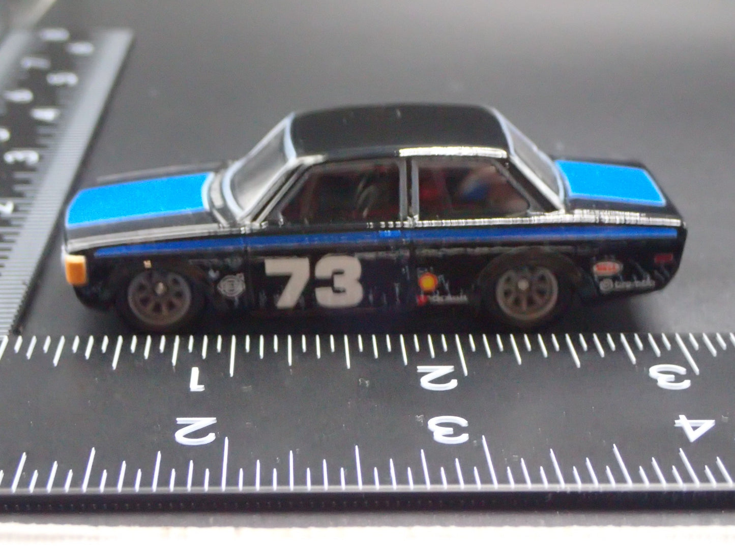 1973 73 VOLVO 142 GL 2 TWO DOOR BLACK RARE 1:64 SCALE DIORAMA DIECAST MODEL CAR