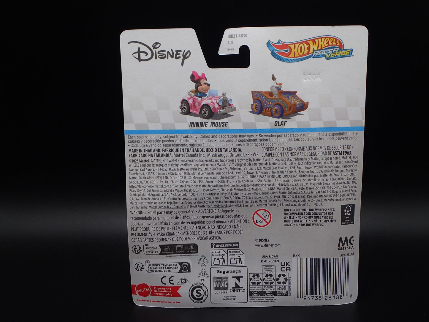 2025 HOT WHEELS RACER VERSE DISNEY MICKEY AND FRIENDS MINNIE MOUSE BRAND NEW