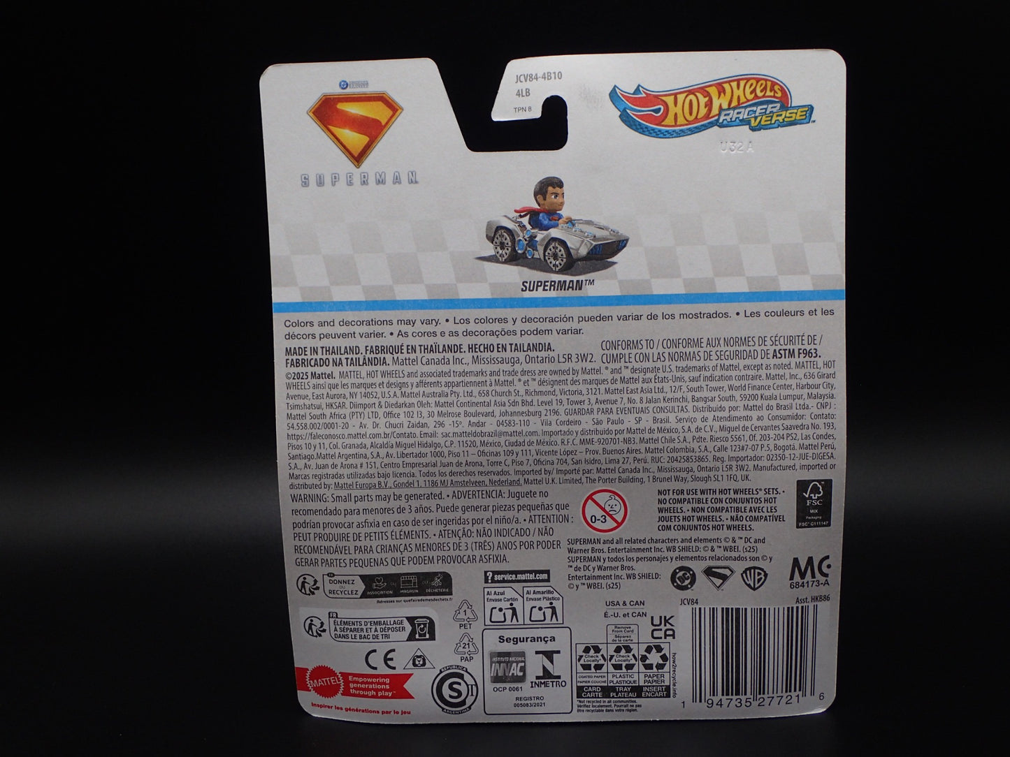 2025 HOT WHEELS RACER VERSE DC STUDIOS SUPERMAN NEW MOVIE BRAND NEW