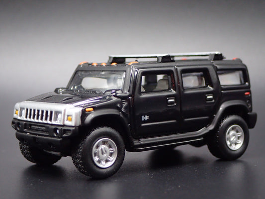 2003-2009 HUMMER H2 SUV BLACK 1:64 SCALE COLLECTIBLE DIORAMA DIECAST MODEL CAR