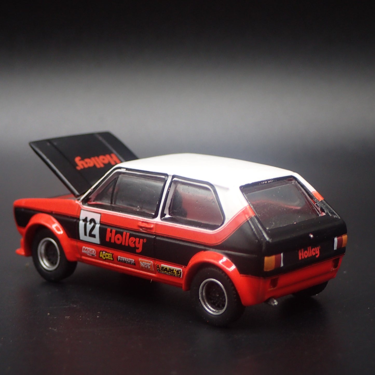 1976 76 VW VOLKSWAGEN RABBIT MK1 HOLLEY 1:64 SCALE DIORAMA DIECAST MODEL CAR