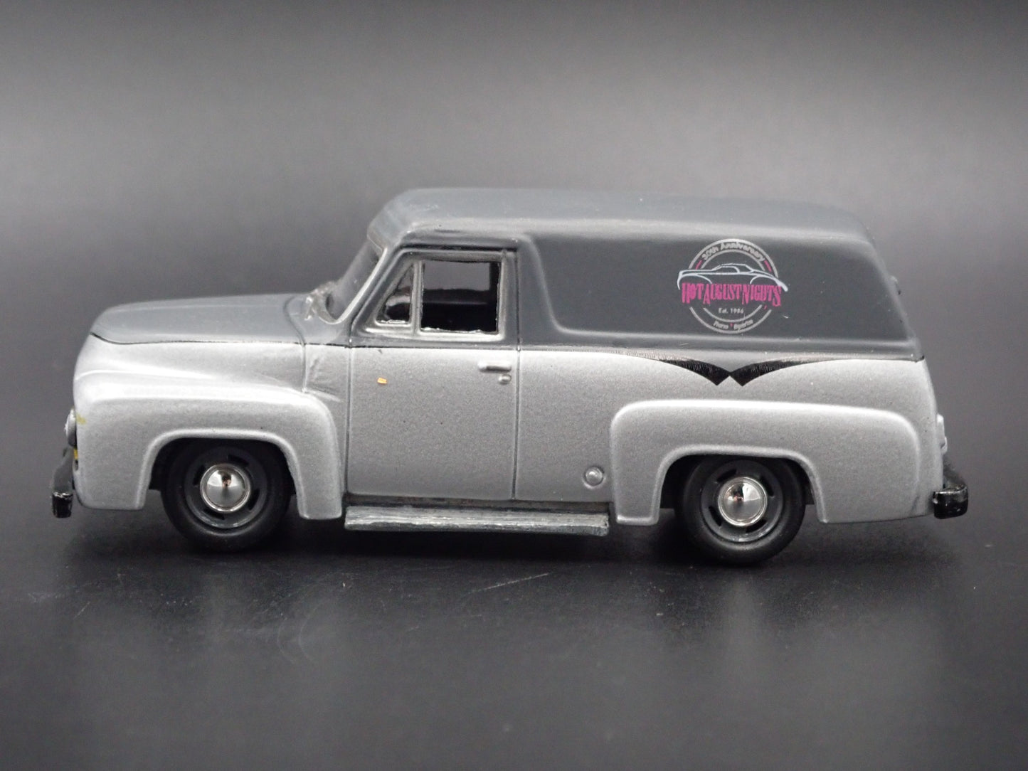 1955 FORD PANEL DELIVERY HOT AUGUST NIGHTS, RENO NV 1:64 SCALE DIECAST MODEL CAR