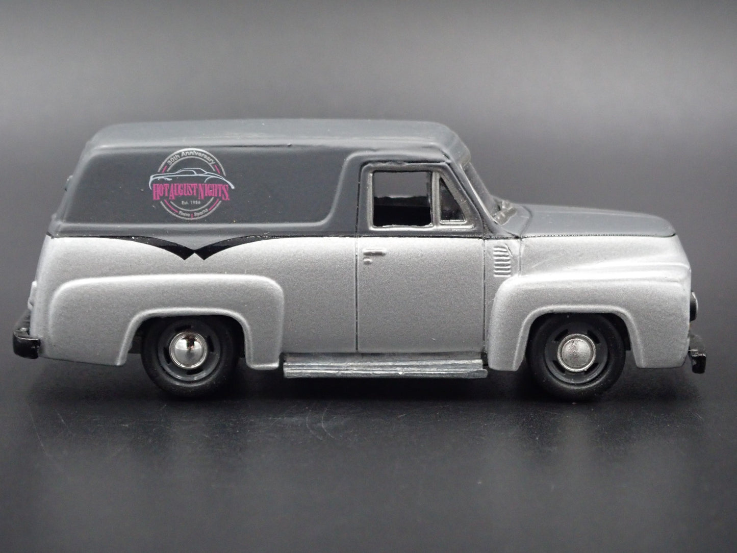 1955 FORD PANEL DELIVERY HOT AUGUST NIGHTS, RENO NV 1:64 SCALE DIECAST MODEL CAR