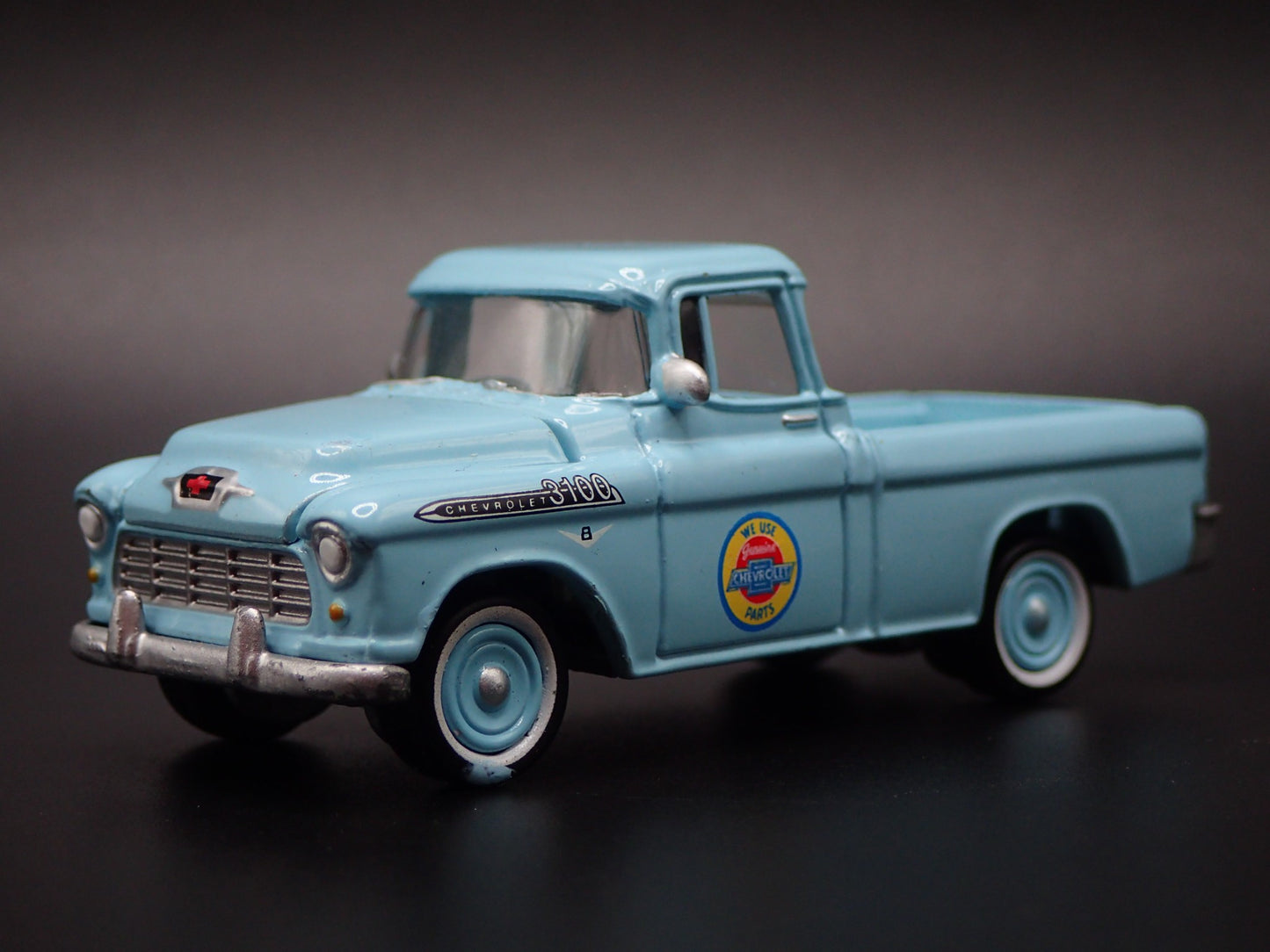 1955 55 CHEVY CHEVROLET CAMEO PICKUP TRUCK 1:64 SCALE DIORAMA DIECAST MODEL CAR