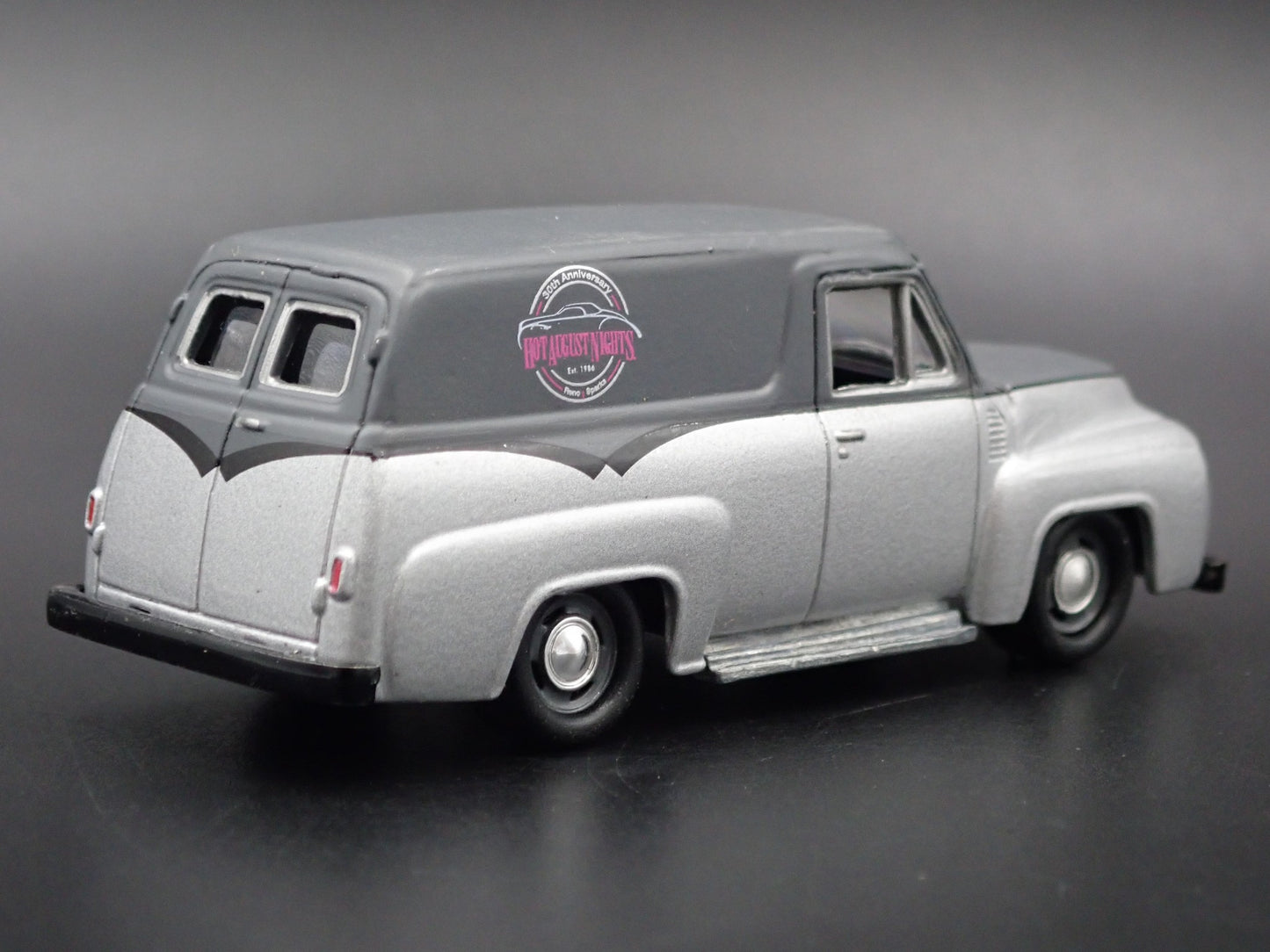 1955 FORD PANEL DELIVERY HOT AUGUST NIGHTS, RENO NV 1:64 SCALE DIECAST MODEL CAR