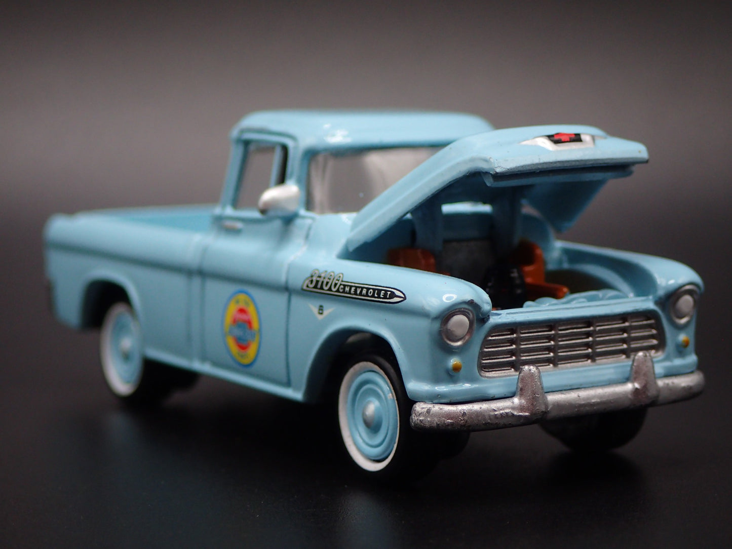 1955 55 CHEVY CHEVROLET CAMEO PICKUP TRUCK 1:64 SCALE DIORAMA DIECAST MODEL CAR