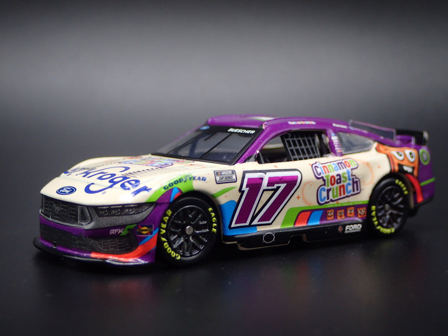 2025 FORD MUSTANG 17 CHRIS BUESCHER CINNAMON TOAST NASCAR 1:64 SCALE DIECAST CAR