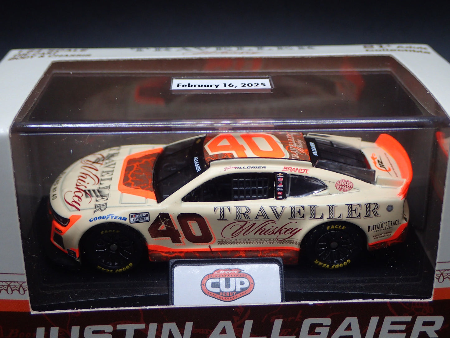 2025 CHEVY 40 JUSTIN ALLGAIER TRAVELLER WHISKEY NASCAR 1:64 SCALE DIECAST CAR