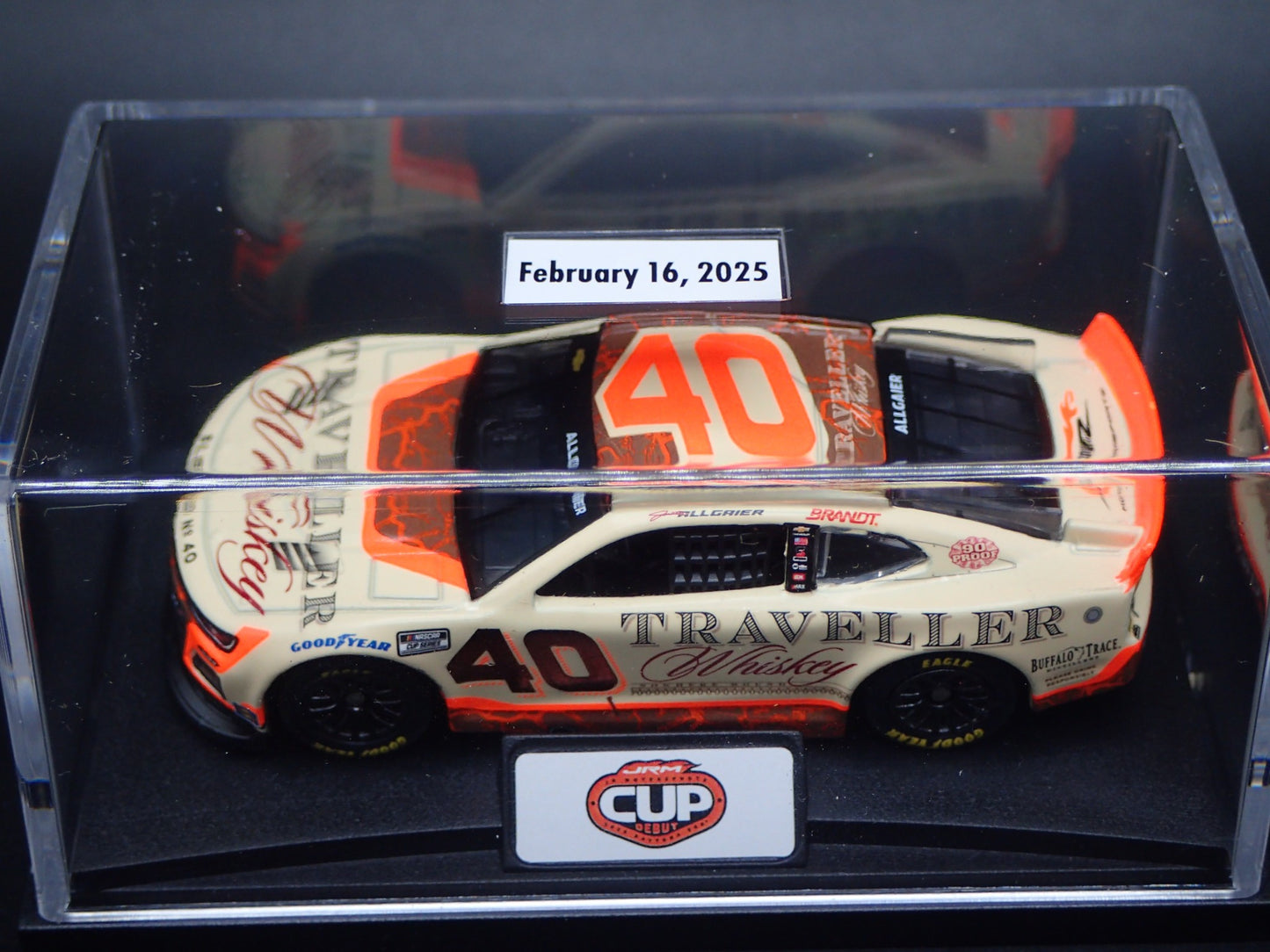 2025 CHEVY 40 JUSTIN ALLGAIER TRAVELLER WHISKEY NASCAR 1:64 SCALE DIECAST CAR