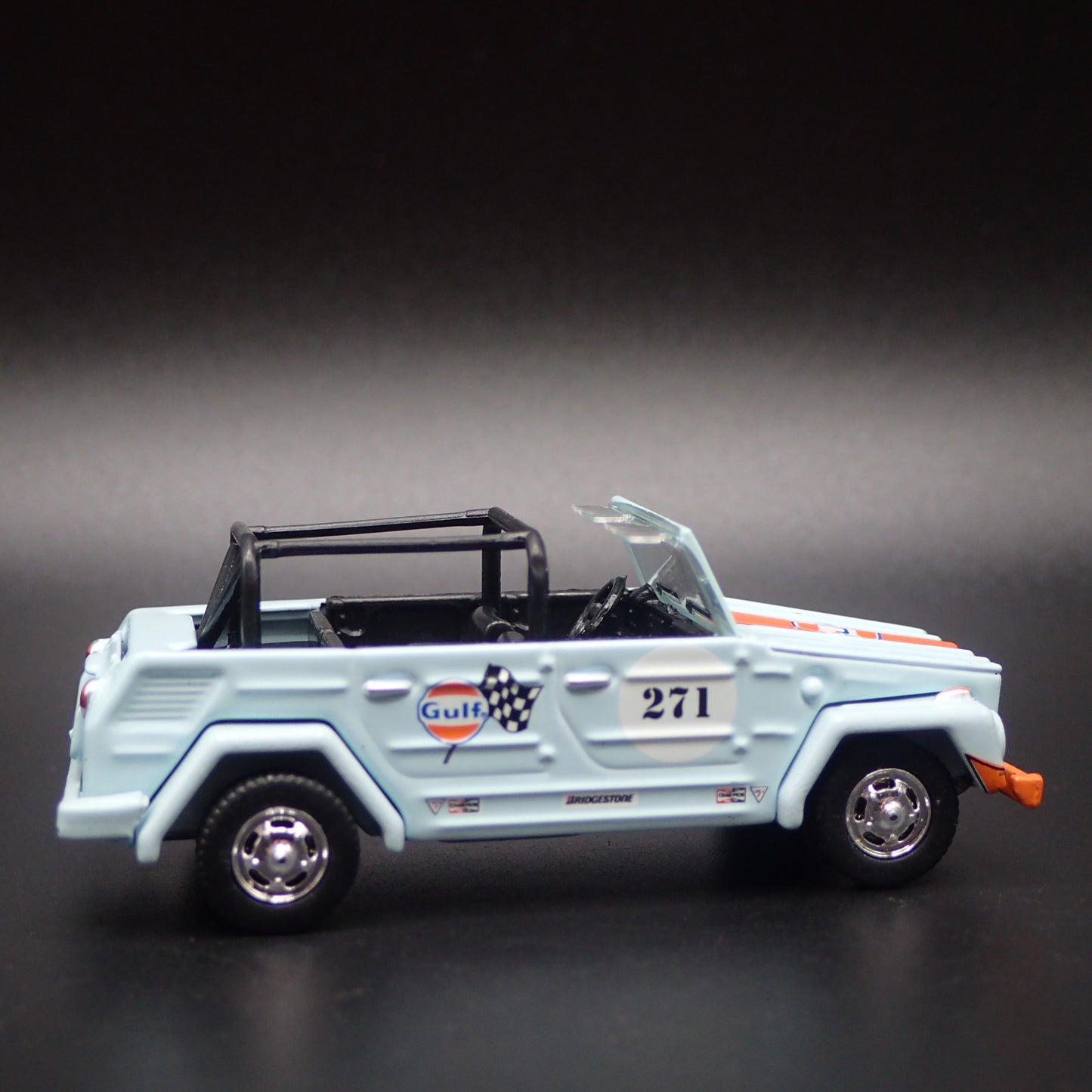 VOLKSWAGEN THING TYPE 181 GULF 1:64 SCALE COLLECTIBLE DIORAMA DIECAST MODEL CAR
