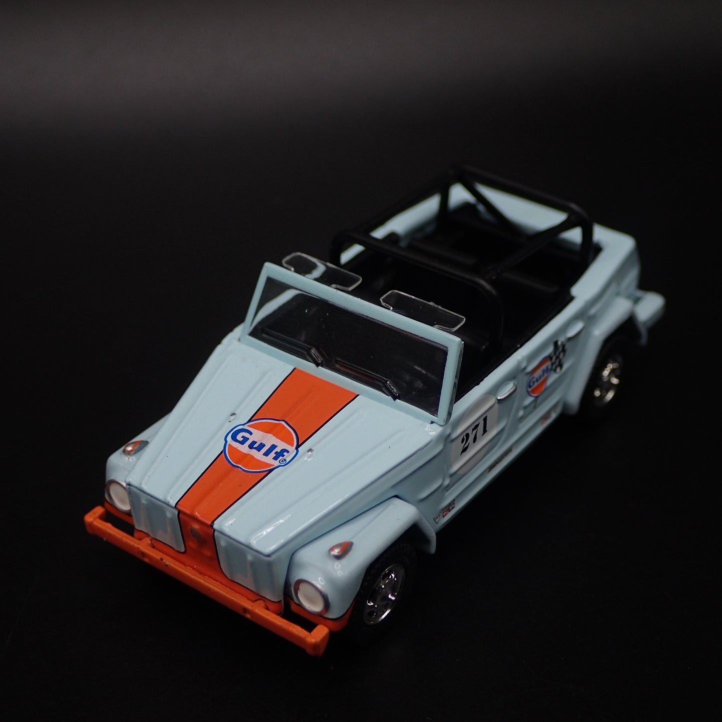 VOLKSWAGEN THING TYPE 181 GULF 1:64 SCALE COLLECTIBLE DIORAMA DIECAST MODEL CAR