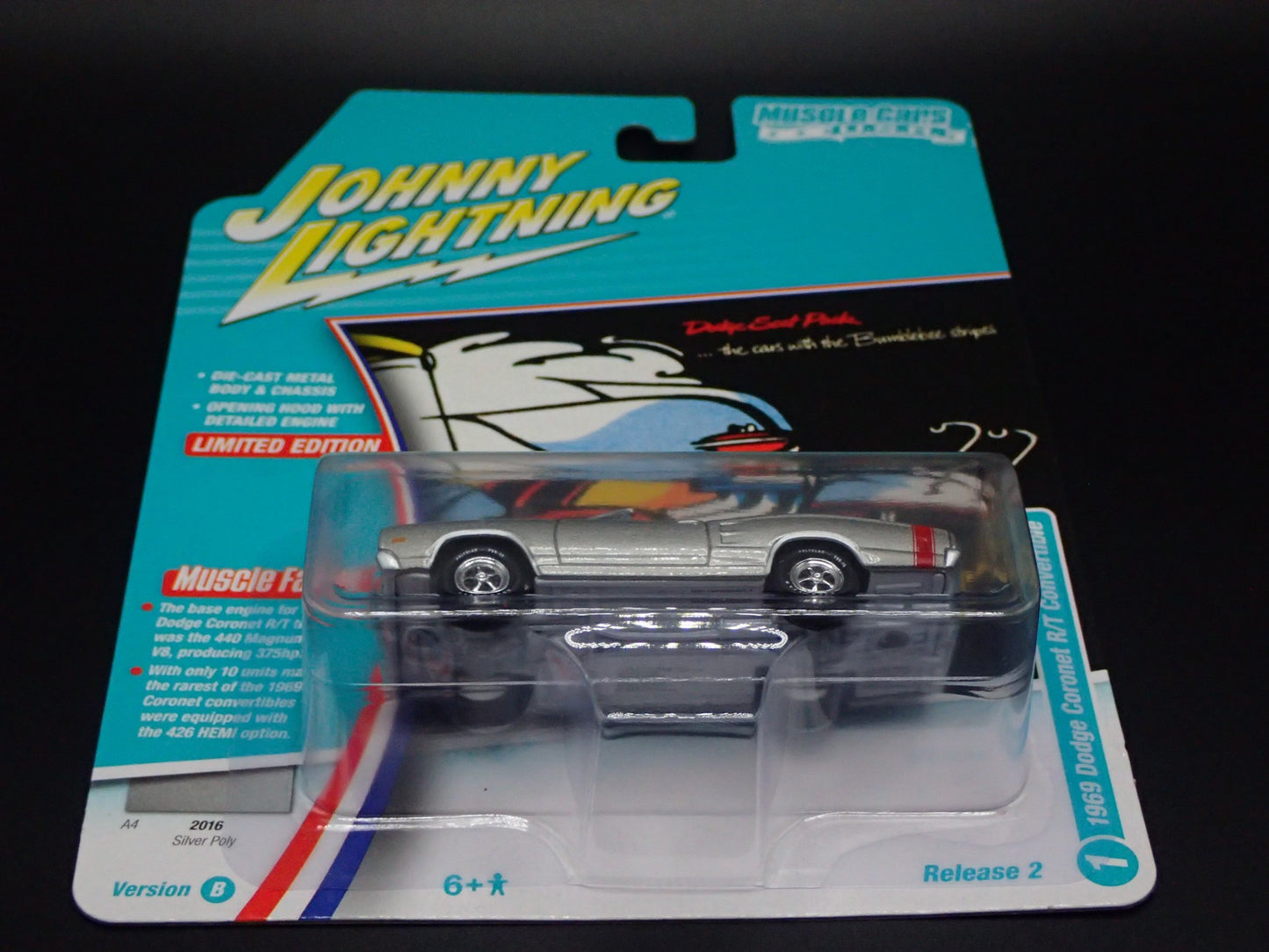 2025 JOHNNY WHITE LIGHTNING 1969 DODGE CORONET RT CONV MUSCLE CAR USA 2 B CHASE