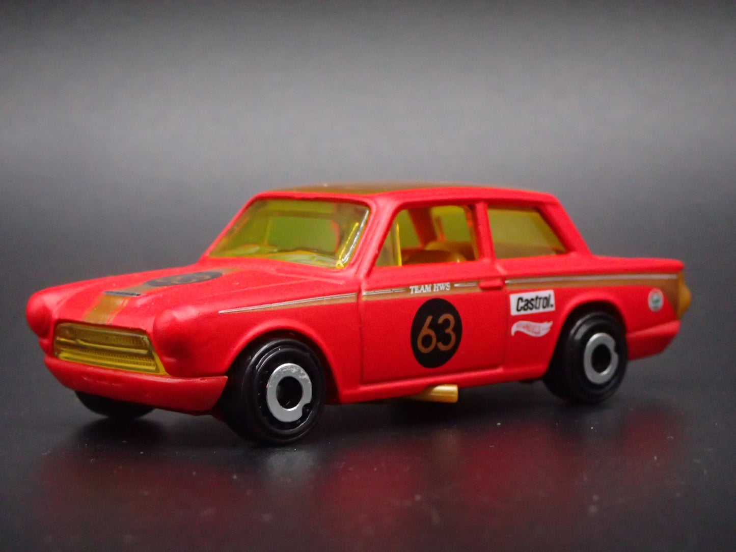 1963-1966 LOTUS CORTINA RED 1:64 SCALE COLLECTIBLE DIORAMA DIECAST MODEL CAR