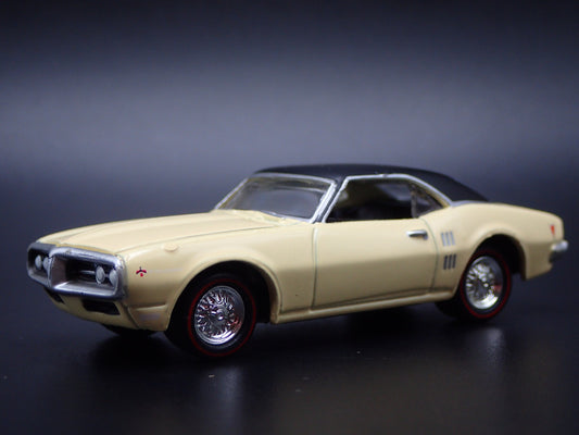 1968 68 PONTIAC FIREBIRD CREAM 1/64 SCALE COLLECTIBLE DIORAMA DIECAST MODEL CAR