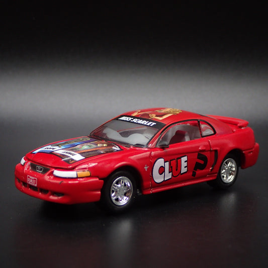 1999-2004 FORD MUSTANG CLUE RED 1:64 SCALE COLLECTIBLE DIORAMA DIECAST MODEL CAR