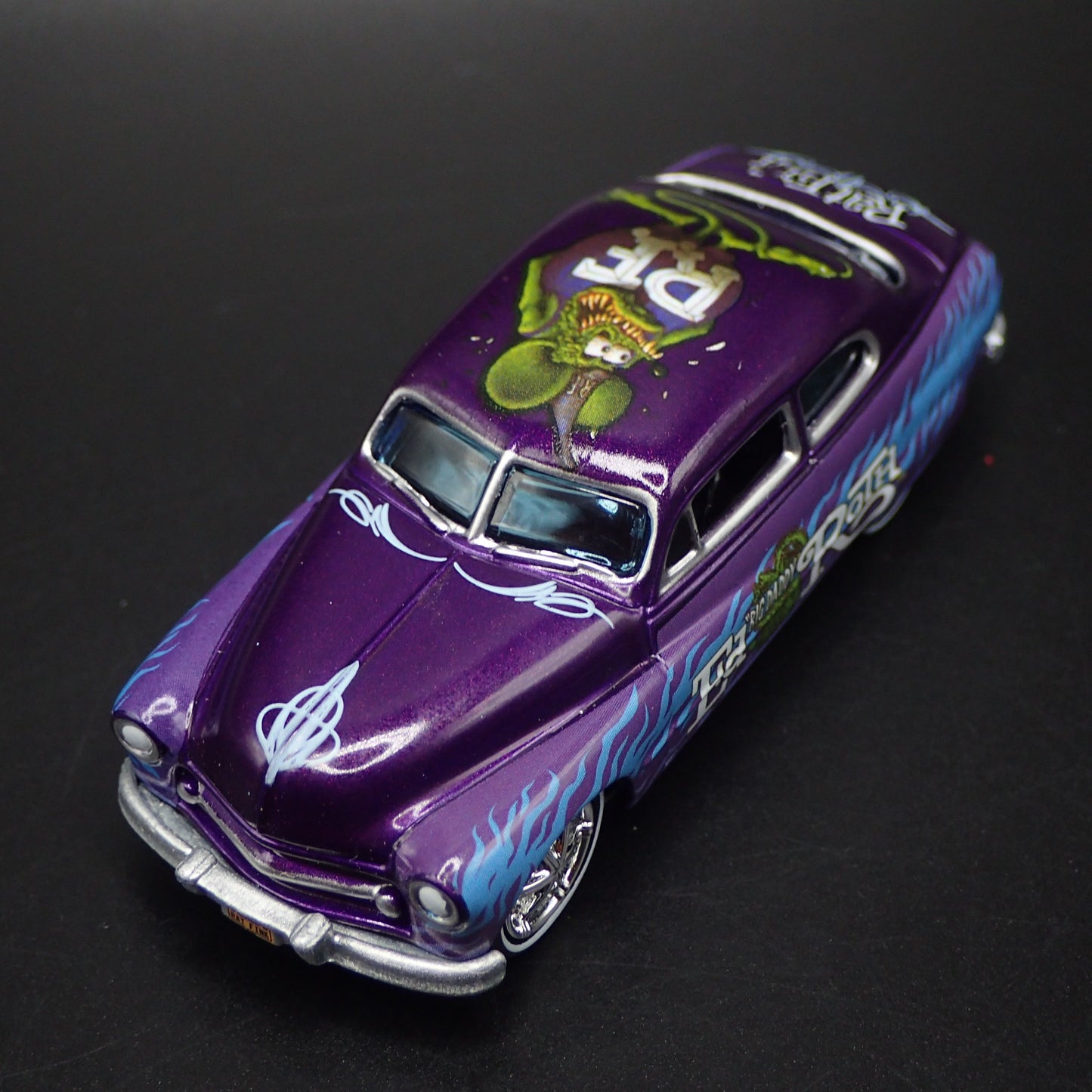 1949 49 MERCURY MERC COUPE RAT FINK ED ROTH 1:64 SCALE DIORAMA DIECAST MODEL CAR