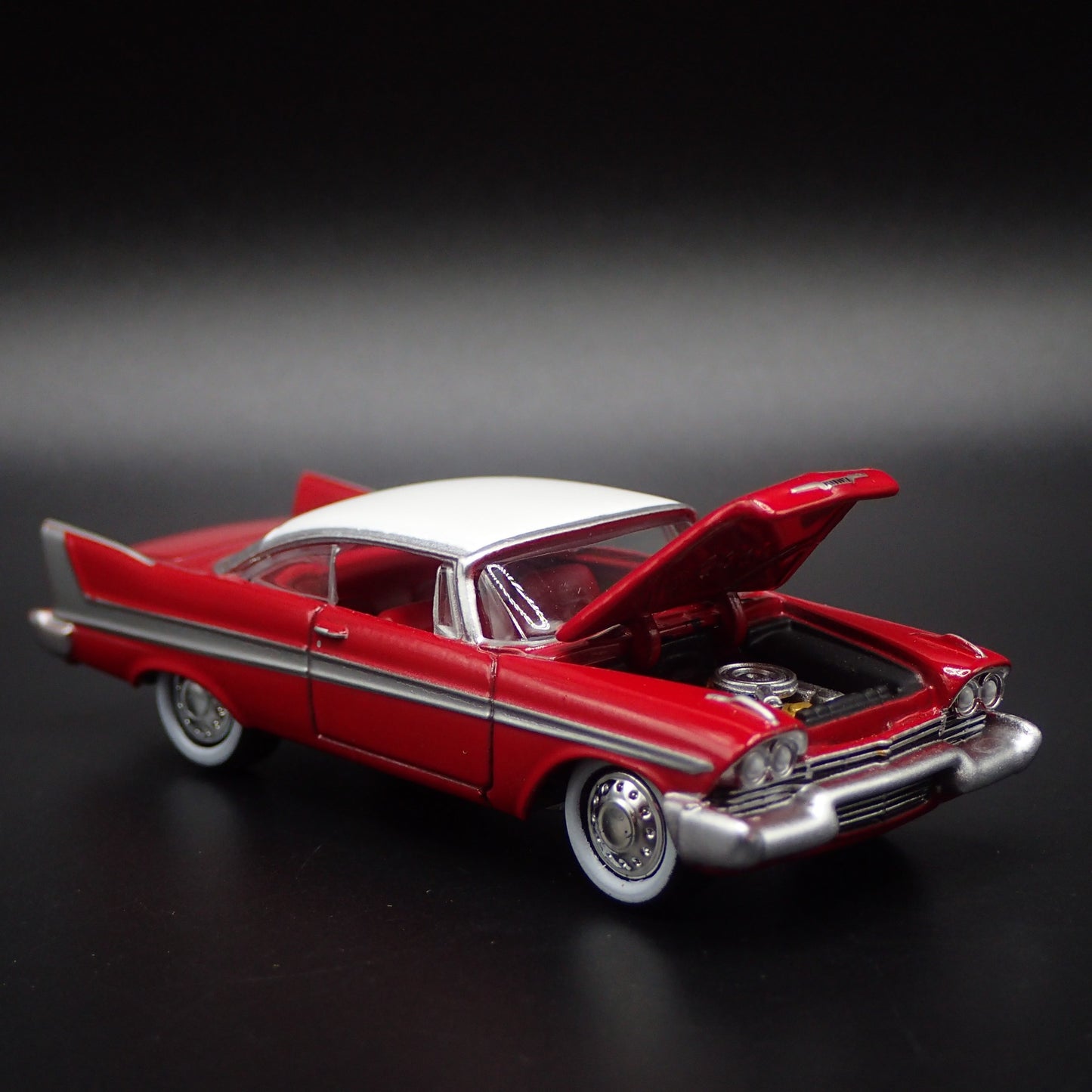 CHRISTINE 1958 58 PLYMOUTH FURY RED 1/64 SCALE COLLECTIBLE DIECAST MODEL CAR