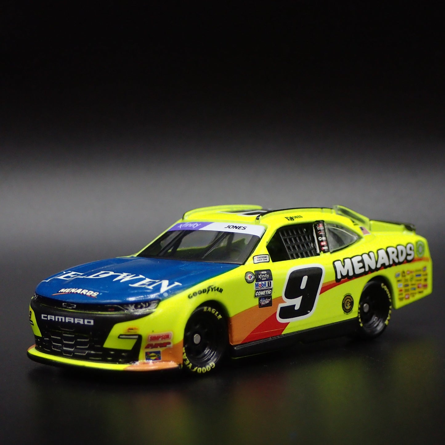 2023 23 CHEVY CAMARO 9 BRANDON JONES MENARDS NASCAR 1:64 SCALE DIECAST MODEL CAR