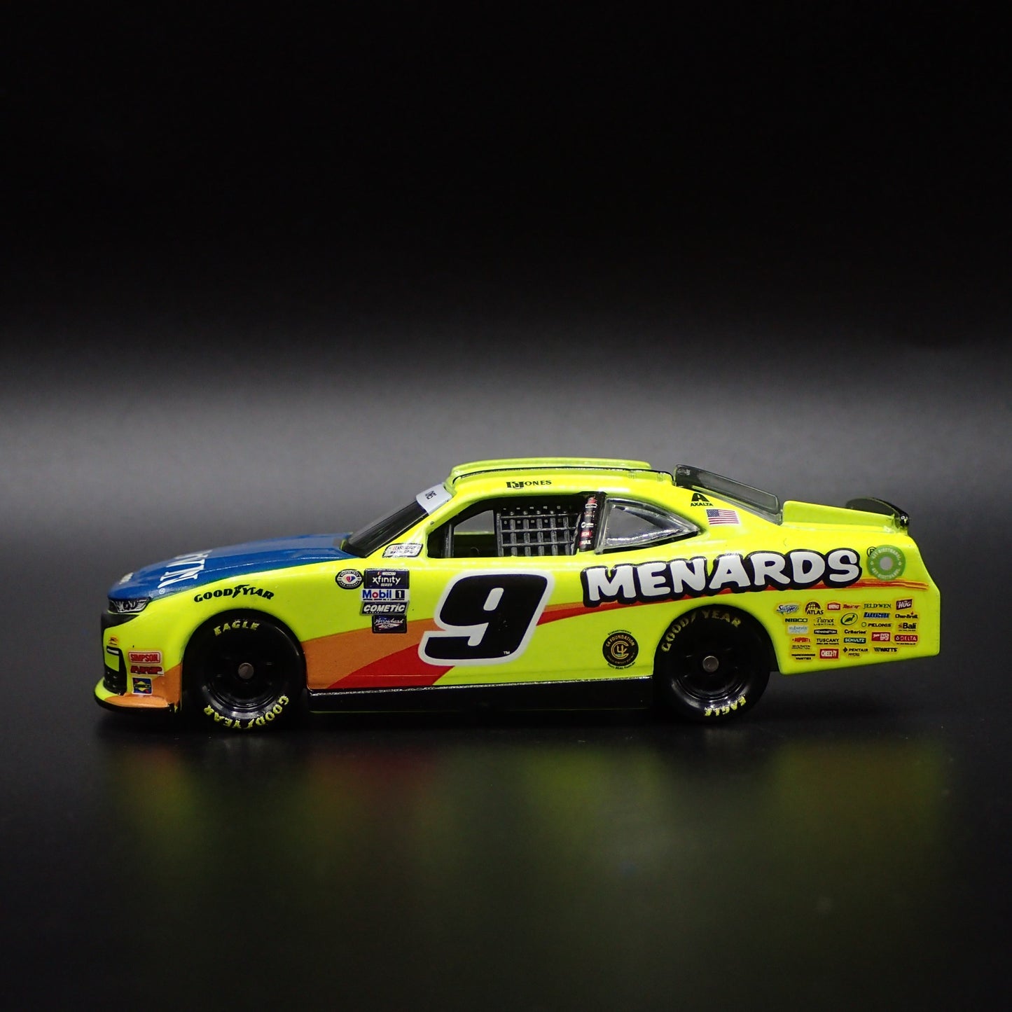 2023 23 CHEVY CAMARO 9 BRANDON JONES MENARDS NASCAR 1:64 SCALE DIECAST MODEL CAR