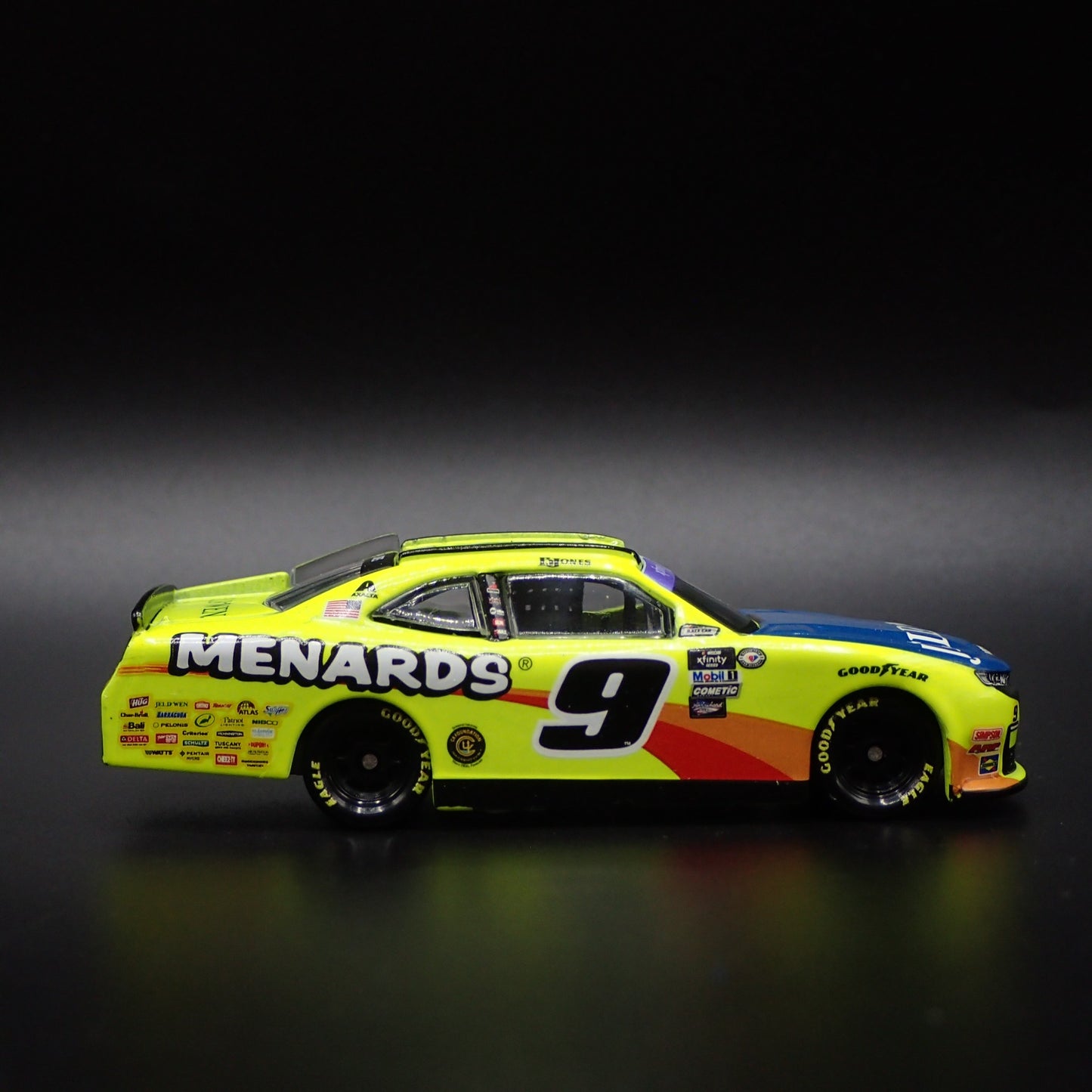 2023 23 CHEVY CAMARO 9 BRANDON JONES MENARDS NASCAR 1:64 SCALE DIECAST MODEL CAR