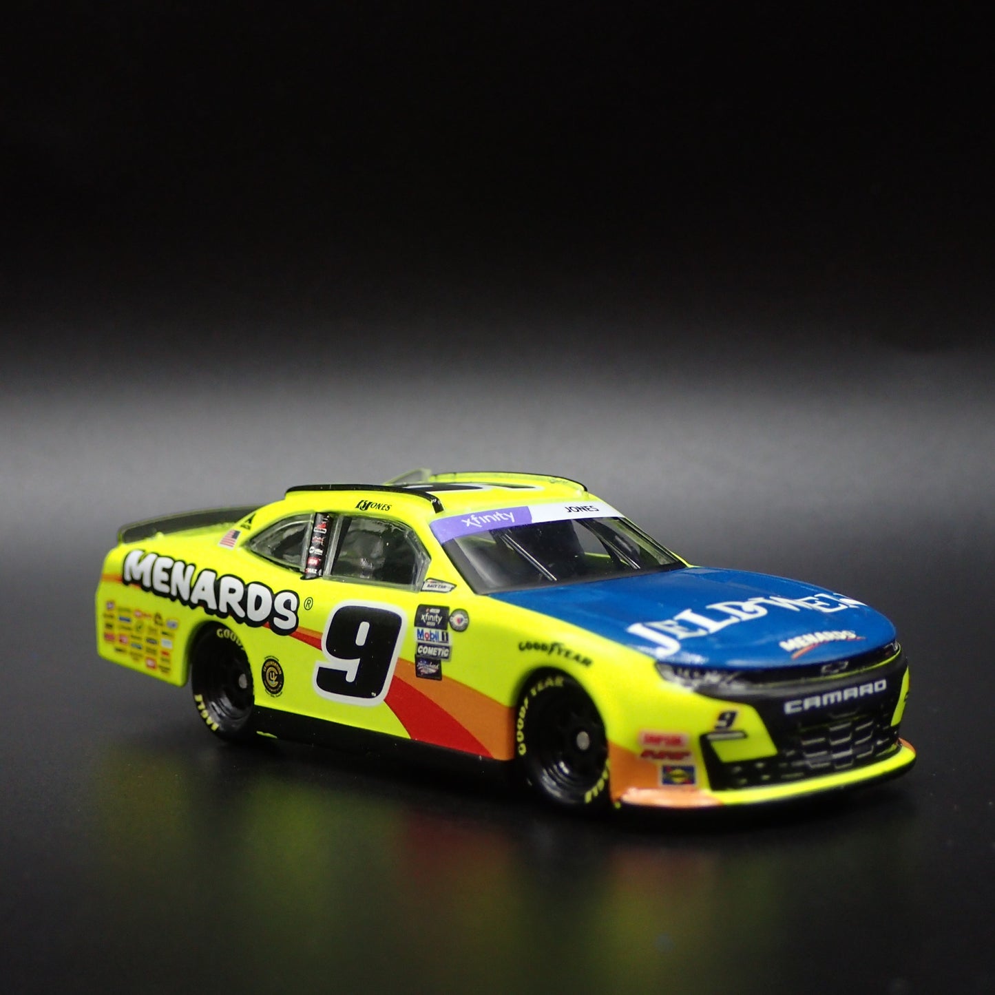 2023 23 CHEVY CAMARO 9 BRANDON JONES MENARDS NASCAR 1:64 SCALE DIECAST MODEL CAR