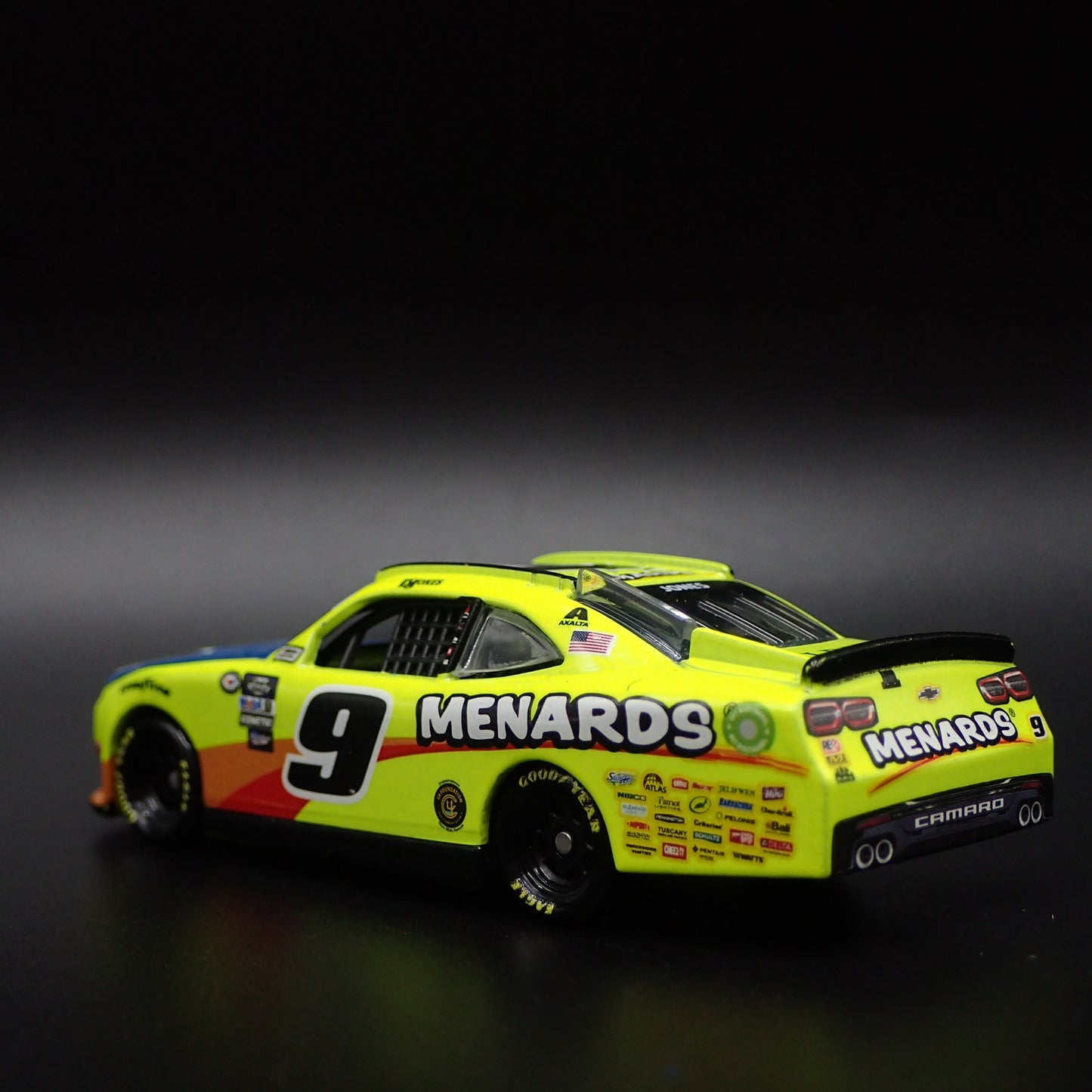 2023 23 CHEVY CAMARO 9 BRANDON JONES MENARDS NASCAR 1:64 SCALE DIECAST MODEL CAR