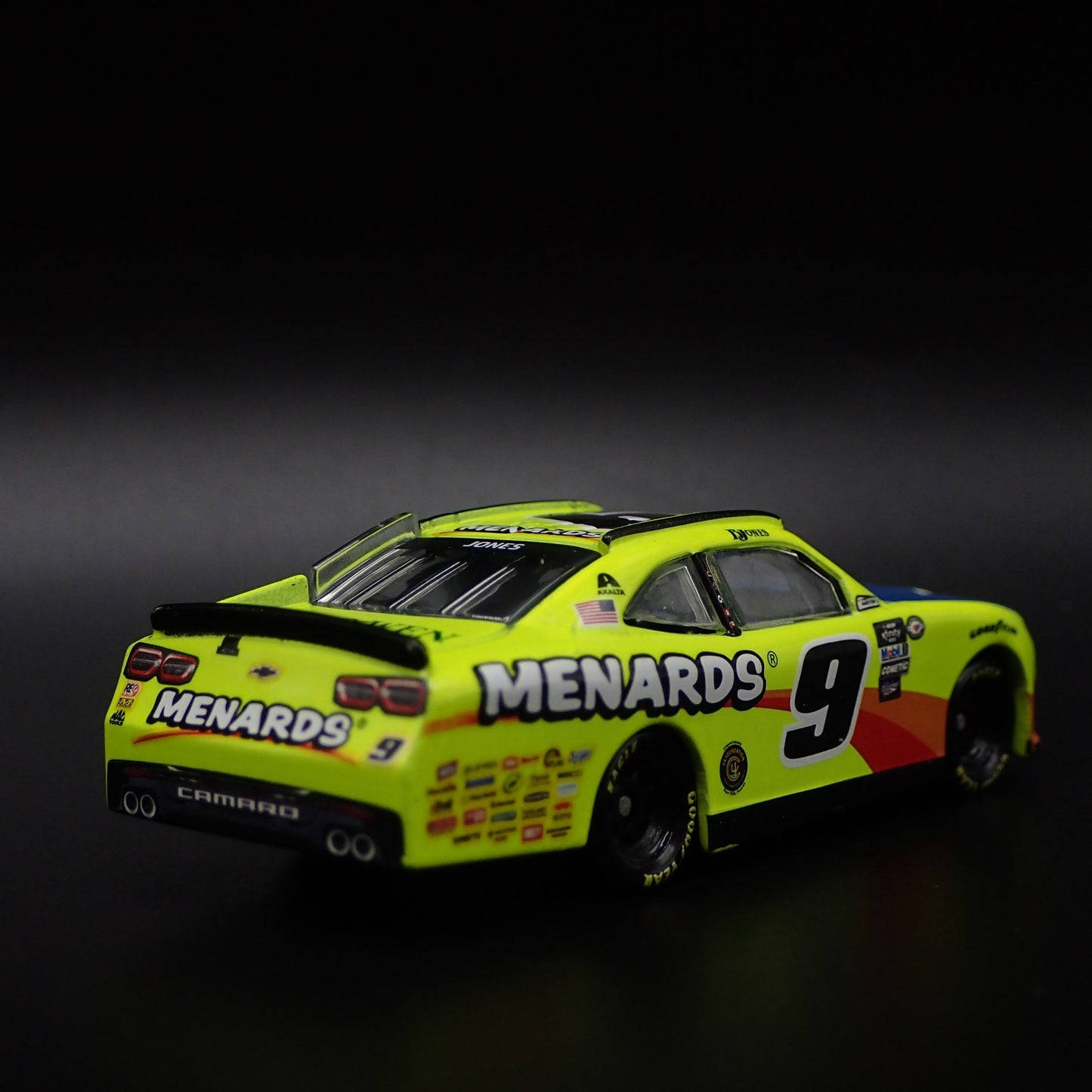 2023 23 CHEVY CAMARO 9 BRANDON JONES MENARDS NASCAR 1:64 SCALE DIECAST MODEL CAR