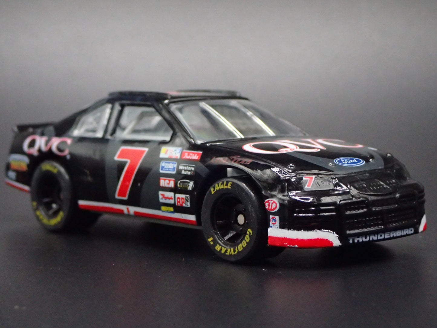 1996 96 FORD THUNDERBIRD 7 GEOFF BODINE QVC NASCAR 1:64 SCALE DIECAST MODEL CAR