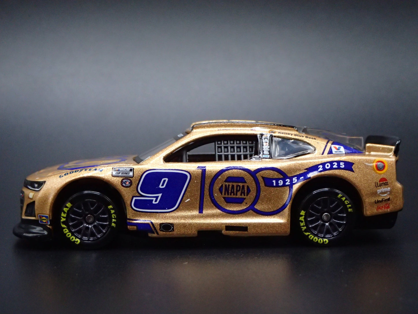 2025 25 CHEVROLET 9 CHASE ELLIOTT NAPA 100 GOLD NASCAR 1:64 DIECAST MODEL CAR