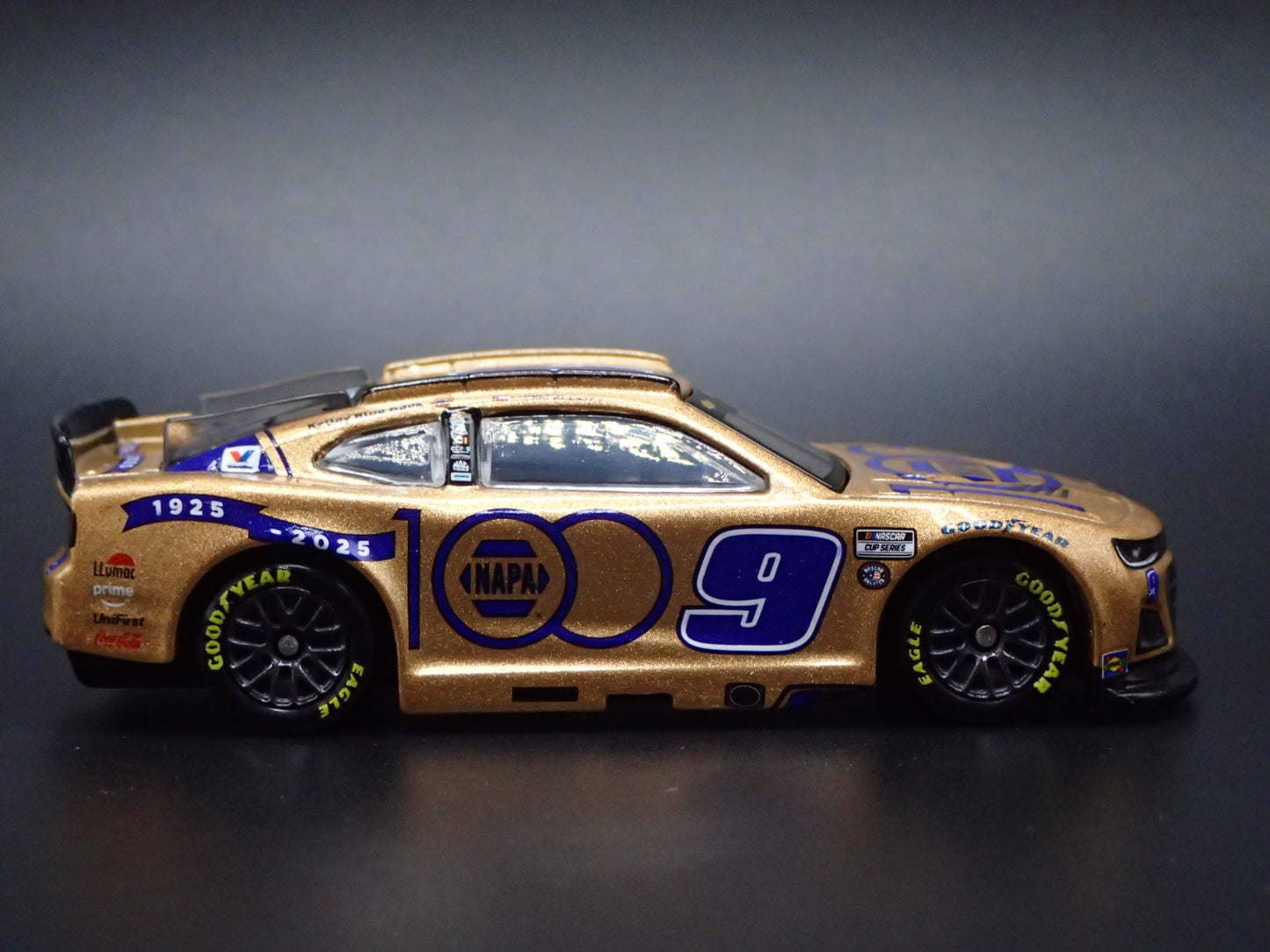 2025 25 CHEVROLET 9 CHASE ELLIOTT NAPA 100 GOLD NASCAR 1:64 DIECAST MODEL CAR