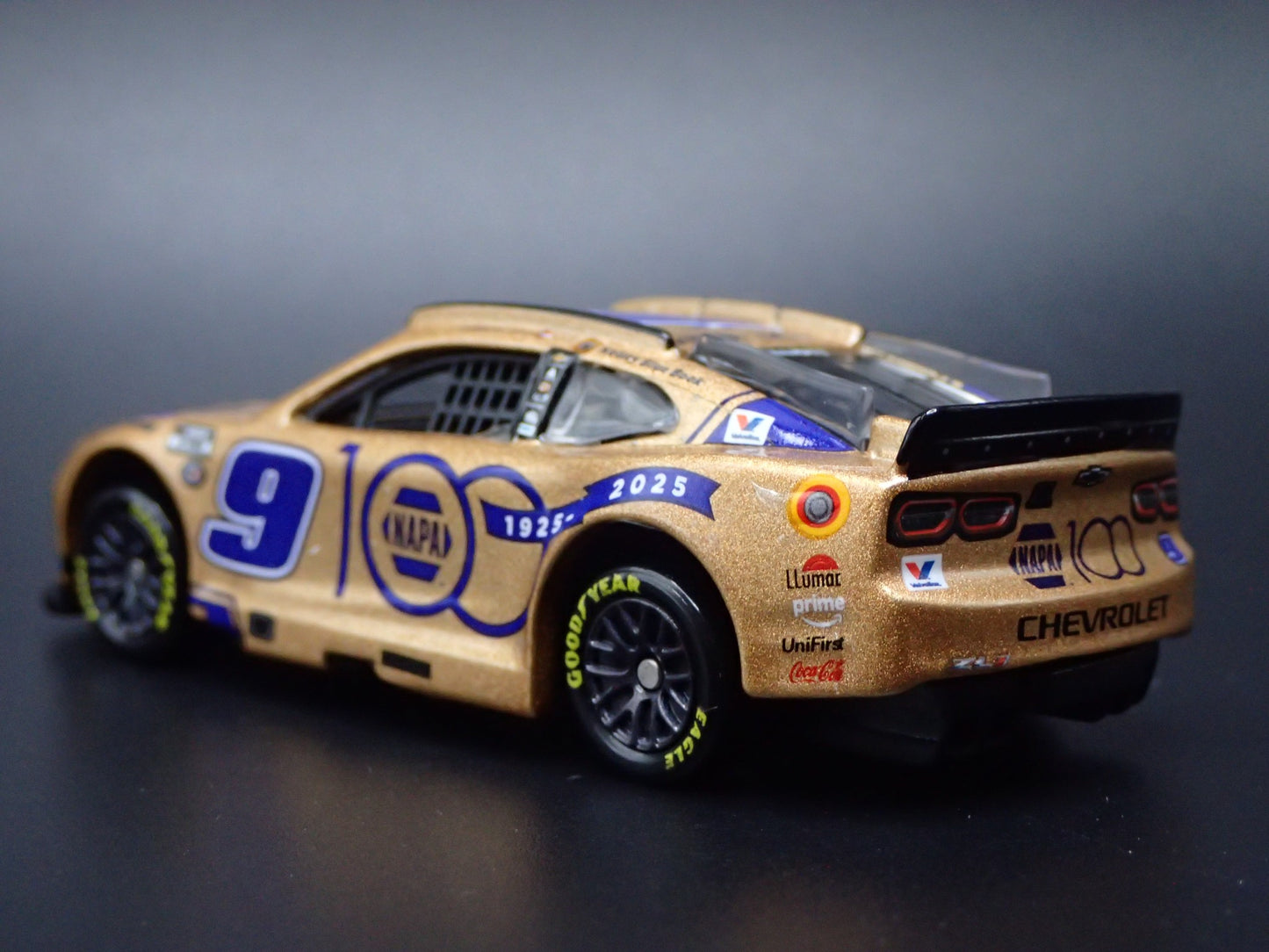 2025 25 CHEVROLET 9 CHASE ELLIOTT NAPA 100 GOLD NASCAR 1:64 DIECAST MODEL CAR
