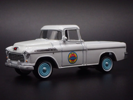 1955 CHEVROLET CAMEO PICKUP TRUCK JOHNNY WHITE LIGHTNING 1/64 DIECAST MODEL CAR