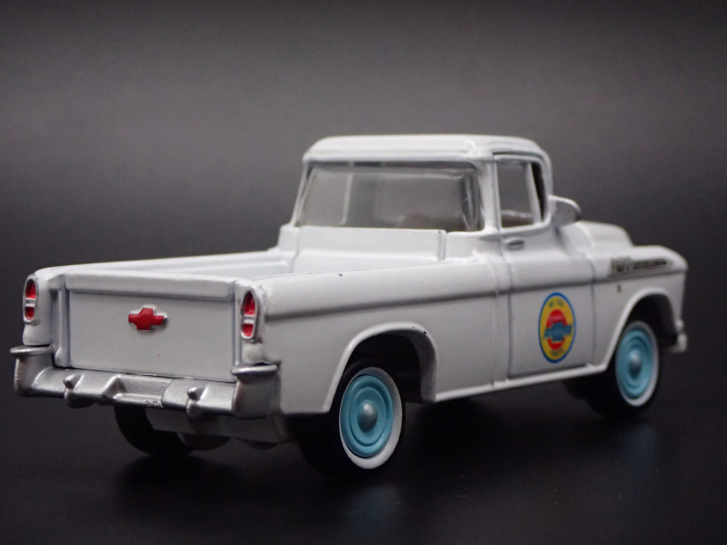 1955 CHEVROLET CAMEO PICKUP TRUCK JOHNNY WHITE LIGHTNING 1/64 DIECAST MODEL CAR