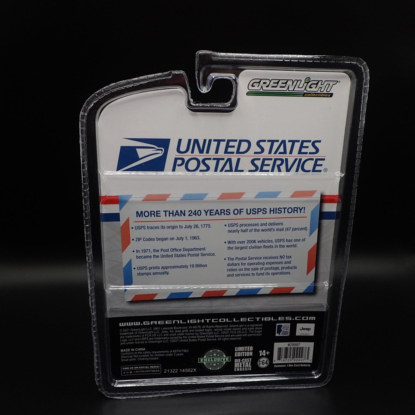 2024 GREENLIGHT GREEN MACHINE 1971 JEEP DJ-5 USPS POSTAL HOBBY EXCLUSIVE CHASE