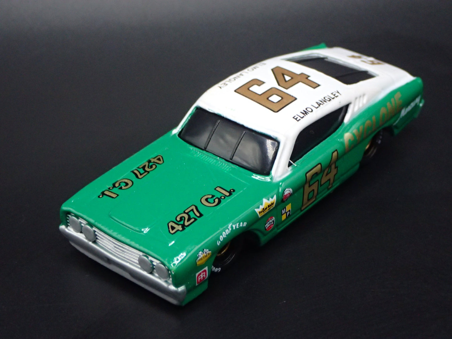1969 69 MERCURY CYCLONE ELMO LANGLEY #64 NASCAR 1:64 SCALE DIECAST MODEL CAR